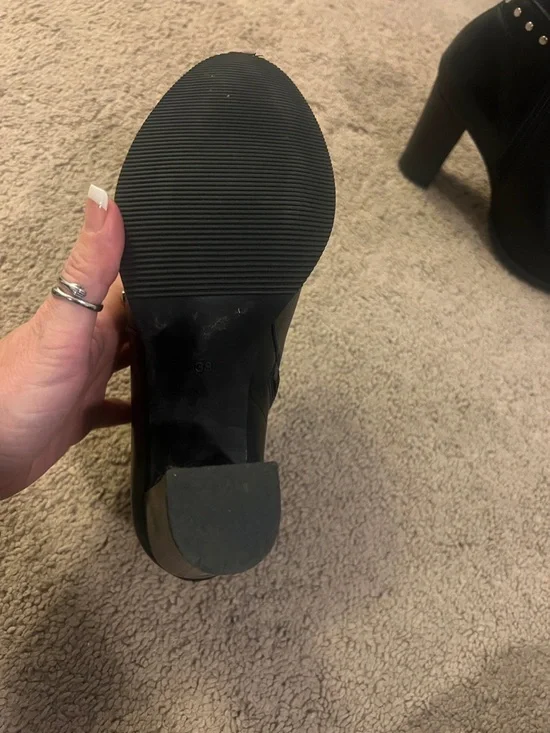 Black Studded Women's Ankle Booties - Brand Texto - Picture 5 of 6